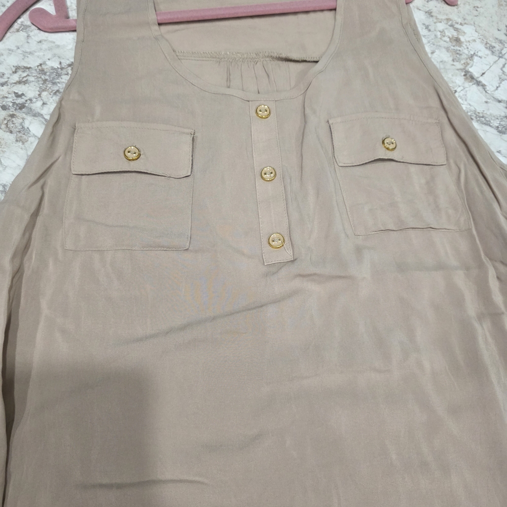 Active USA Tan Sleeveless Top